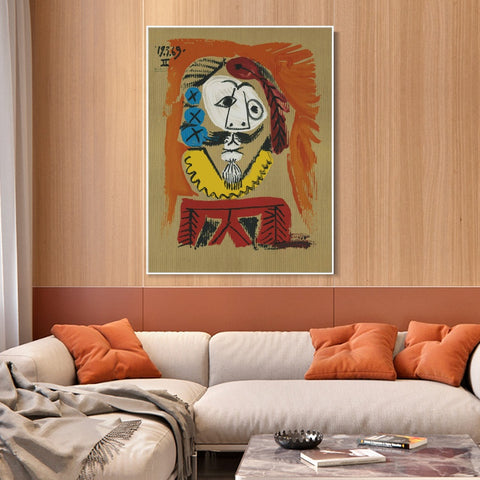 INVIN ART Framed Canvas Giclee Print Art Series#421 by Pablo Picasso Wall Art Living Room Home Office Decorations