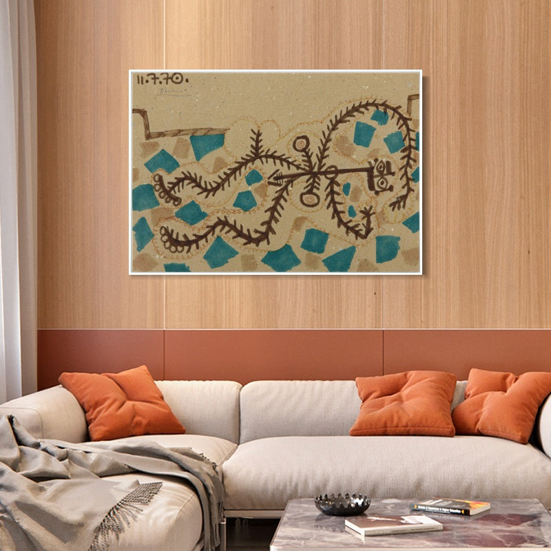 INVIN ART Framed Canvas Giclee Print Art Series#431 by Pablo Picasso Wall Art