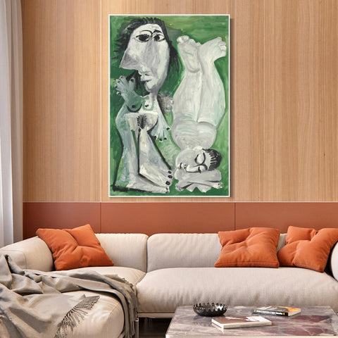 INVIN ART Framed Canvas Giclee Print Art Series#433 by Pablo Picasso Wall Art Living Room Home Office Decorations