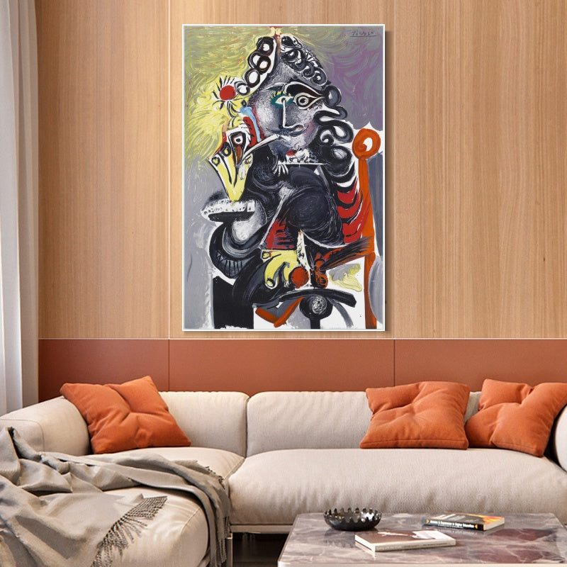 INVIN ART Framed Canvas Giclee Print Art Series#434 by Pablo Picasso Wall Art