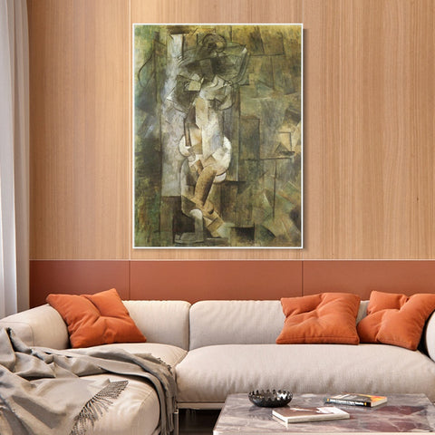 INVIN ART Framed Canvas Giclee Print Art Series#435 by Pablo Picasso Wall Art Living Room Home Office Decorations