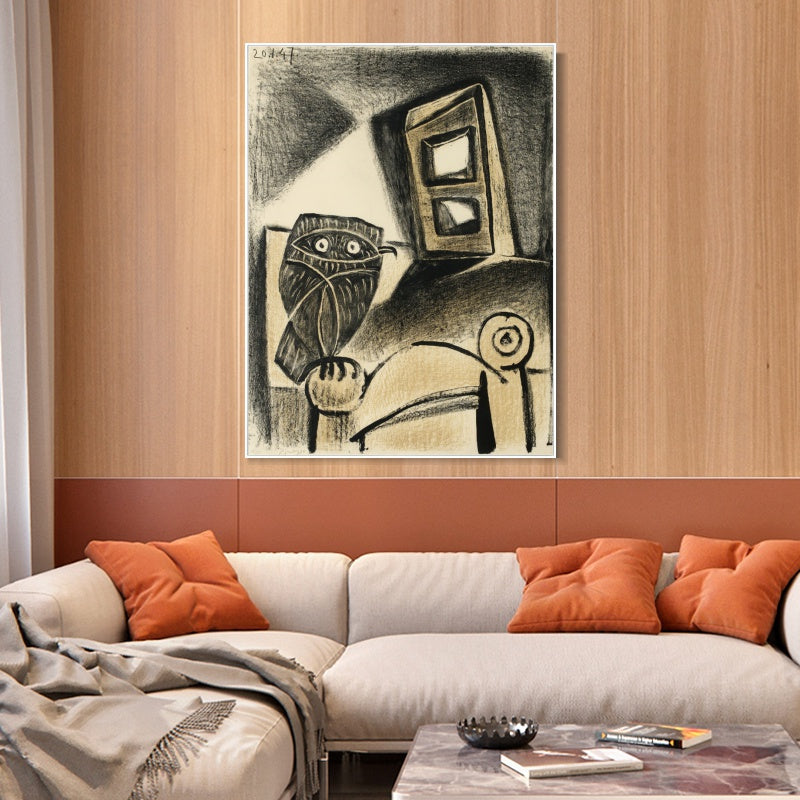 INVIN ART Framed Canvas Giclee Print Art Series#438 by Pablo Picasso Wall Art