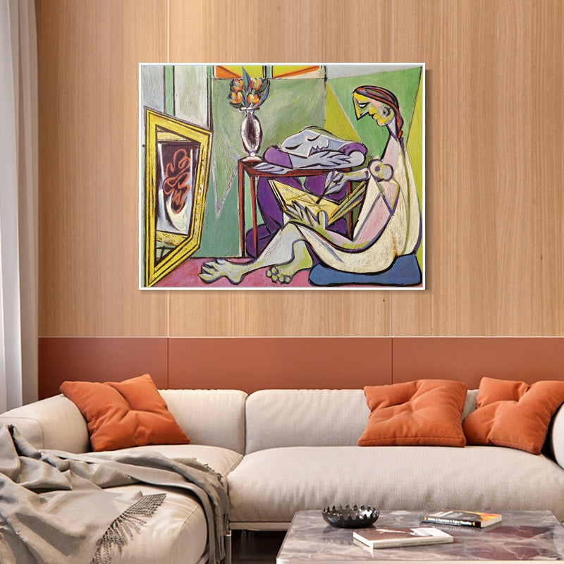 INVIN ART Framed Canvas Giclee Print Art Series#443 by Pablo Picasso Wall Art