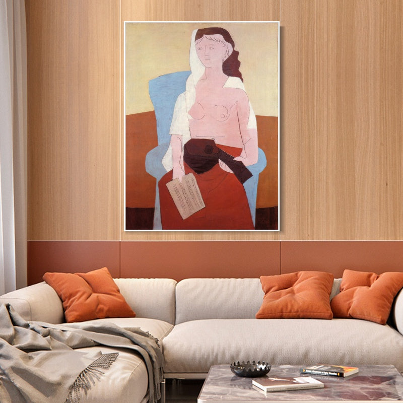 INVIN ART Framed Canvas Giclee Print Art Series#448 by Pablo Picasso Wall Art