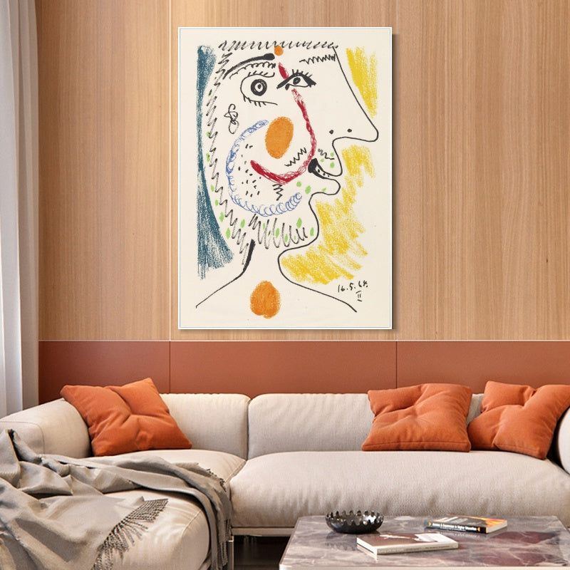 INVIN ART Framed Canvas Giclee Print Art Series#452 by Pablo Picasso Wall Art