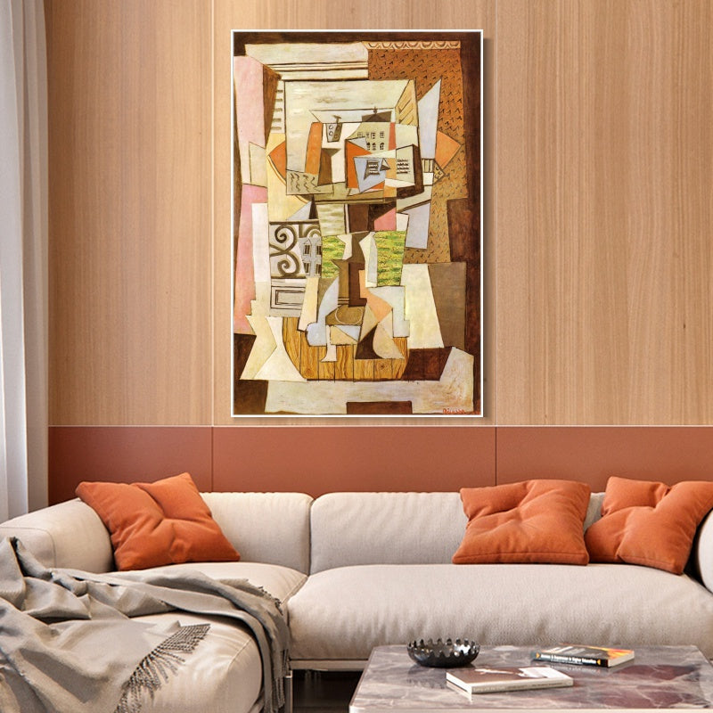 INVIN ART Framed Canvas Giclee Print Art Series#453 by Pablo Picasso Wall Art
