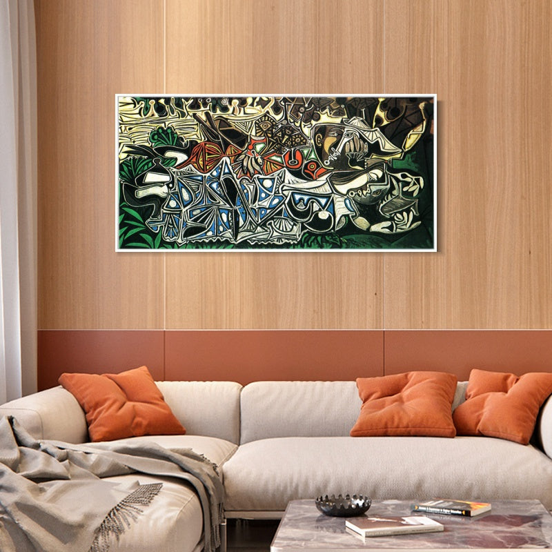 INVIN ART Framed Canvas Giclee Print Art Series#456 by Pablo Picasso Wall Art