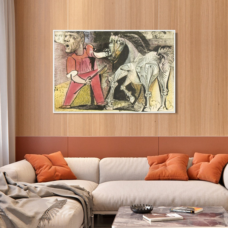 INVIN ART Framed Canvas Giclee Print Art Series#457 by Pablo Picasso Wall Art
