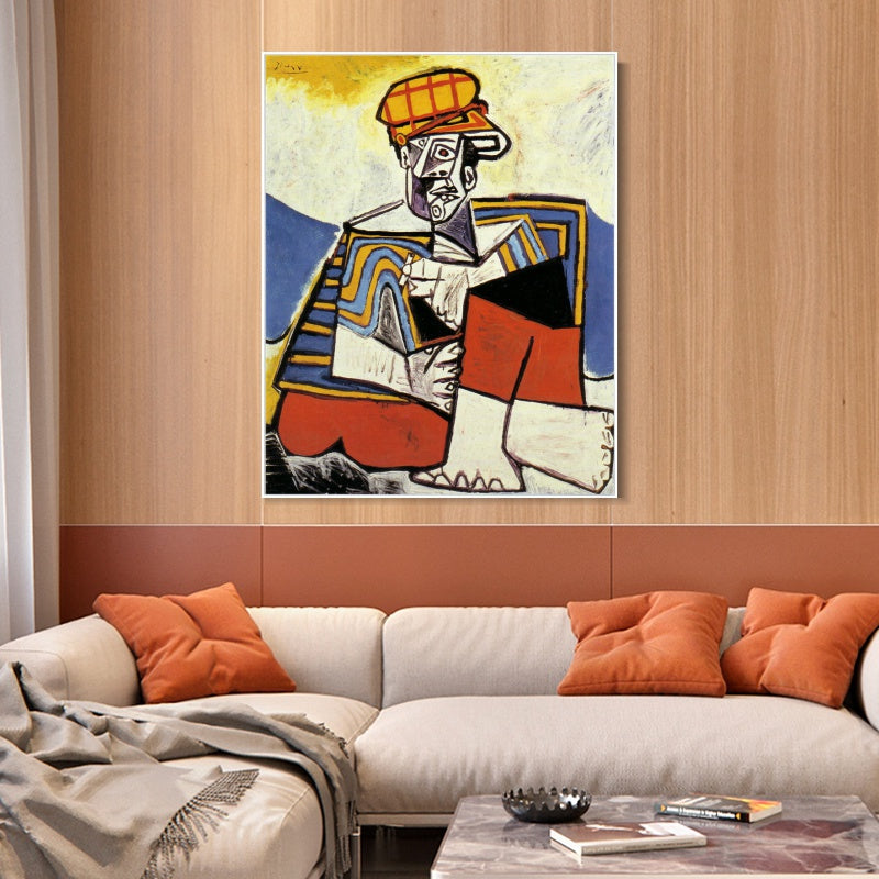 INVIN ART Framed Canvas Giclee Print Art Series#458 by Pablo Picasso Wall Art Living Room Home Office Decorations