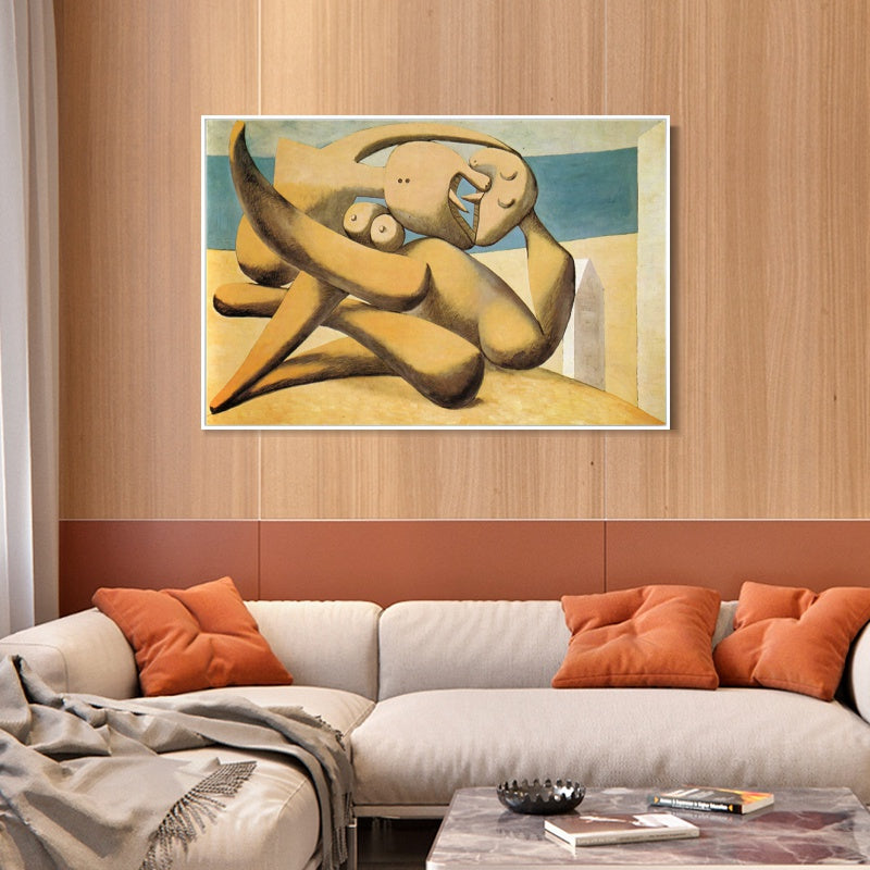 INVIN ART Framed Canvas Giclee Print Art 1931 Figures by the sea by Pablo Picasso Wall Art