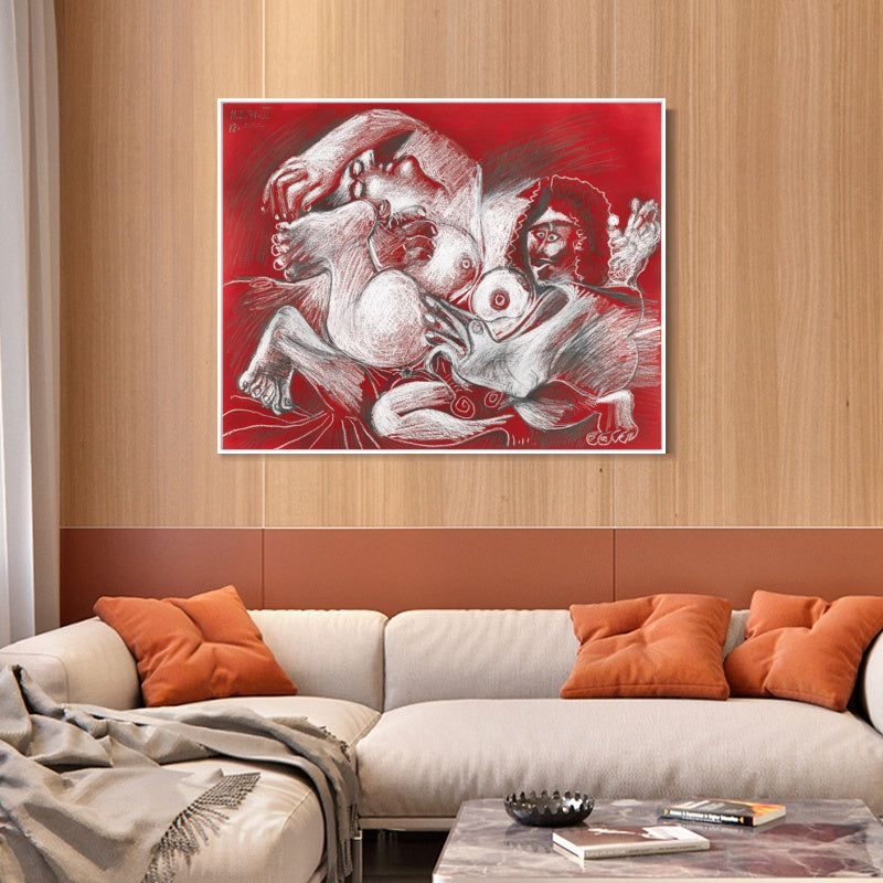 INVIN ART Framed Canvas Giclee Print Art Series#467 by Pablo Picasso Wall Art