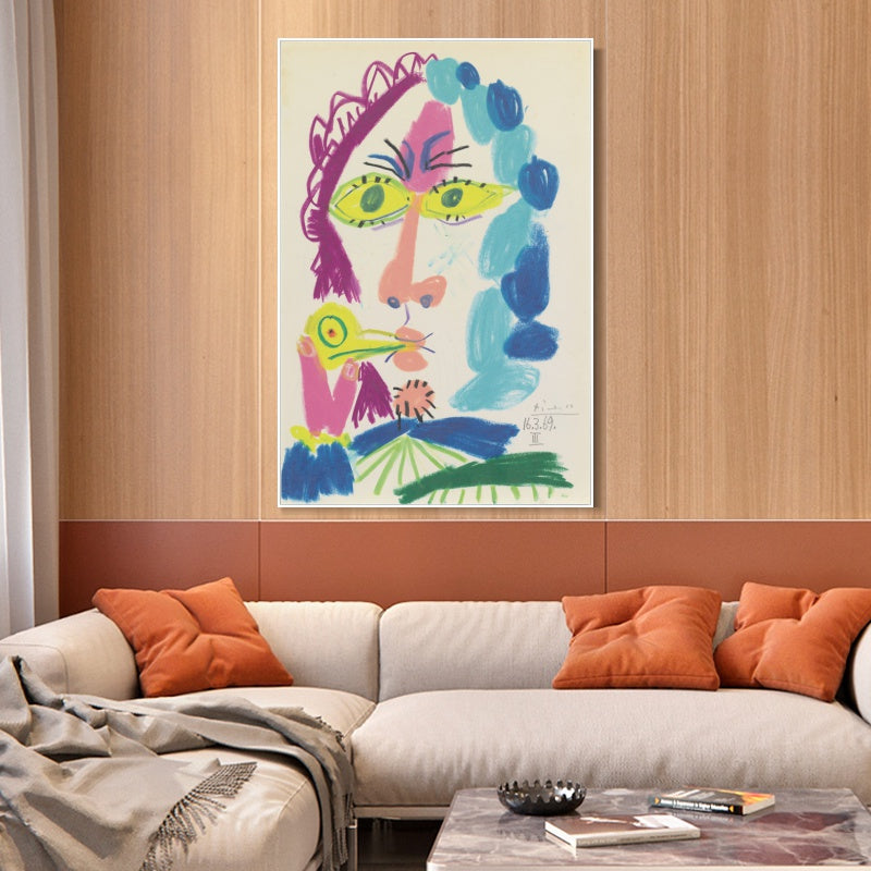 INVIN ART Framed Canvas Giclee Print Art Series#472 by Pablo Picasso Wall Art