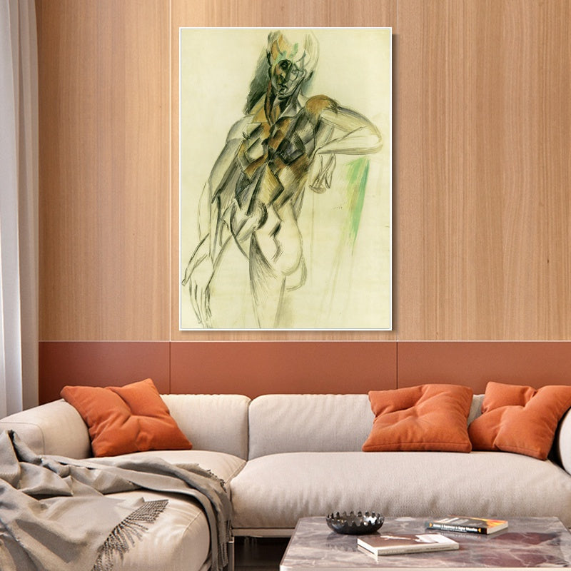INVIN ART Framed Canvas Giclee Print Art 1909 Nude standing upright by Pablo Picasso Wall Art