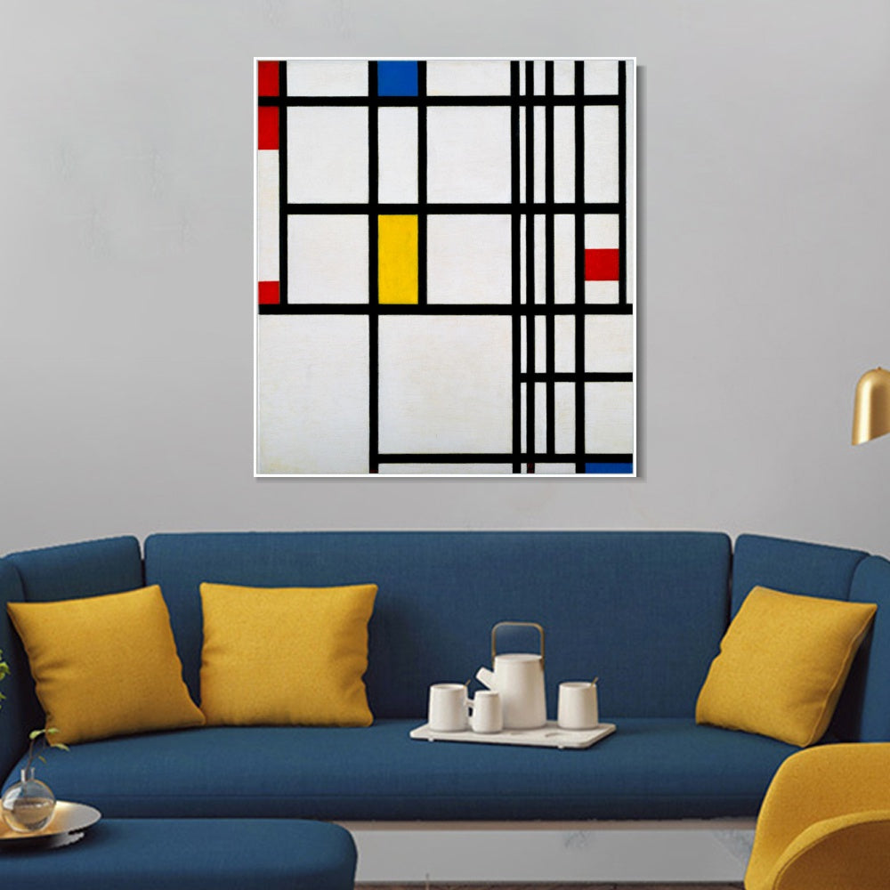 INVIN ART Framed Canvas Series#003 by Piet Cornelies Mondrian Wall Art Living Room Home Office Decorations