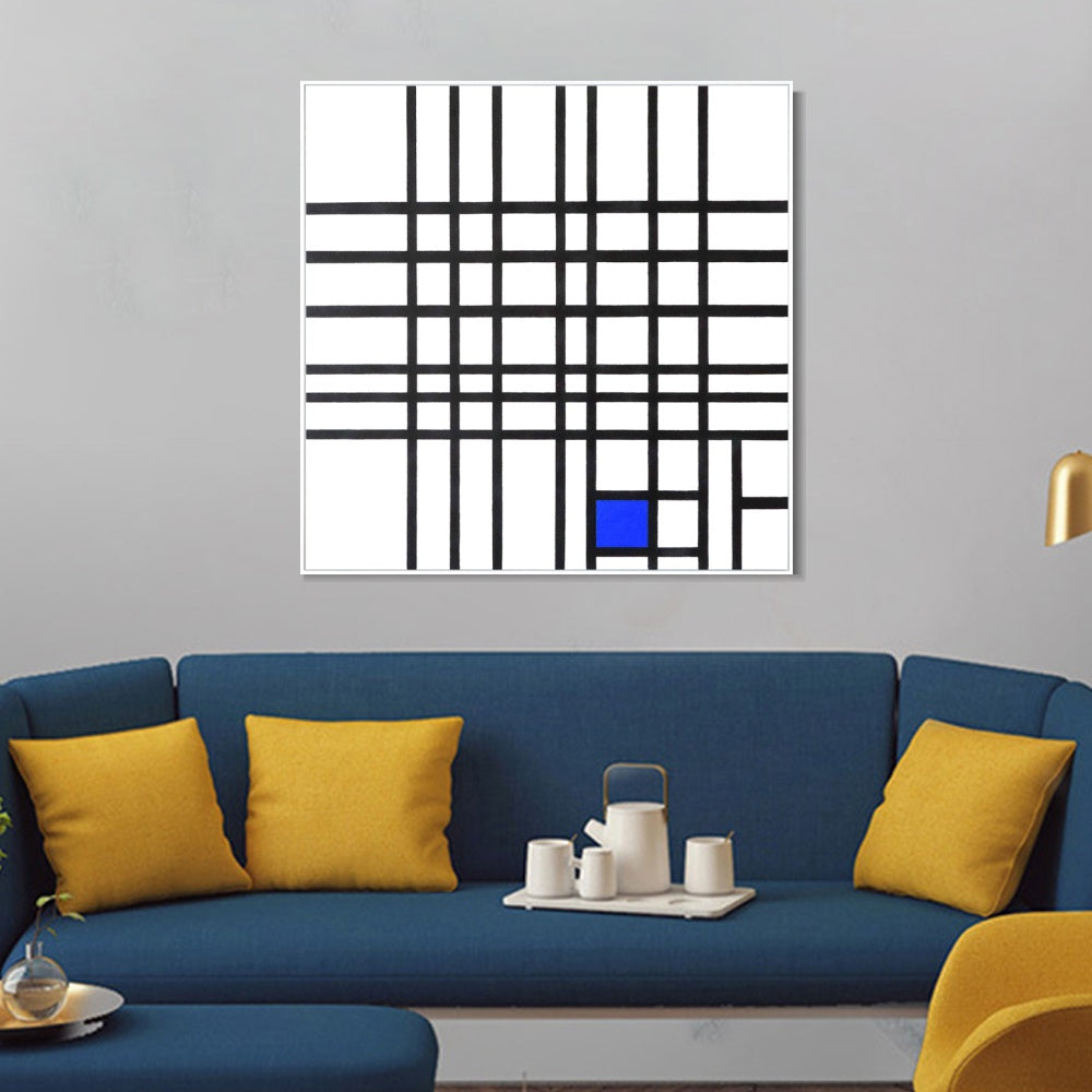 INVIN ART Framed Canvas Series#018 by Piet Cornelies Mondrian Wall Art Living Room Home Office Decorations