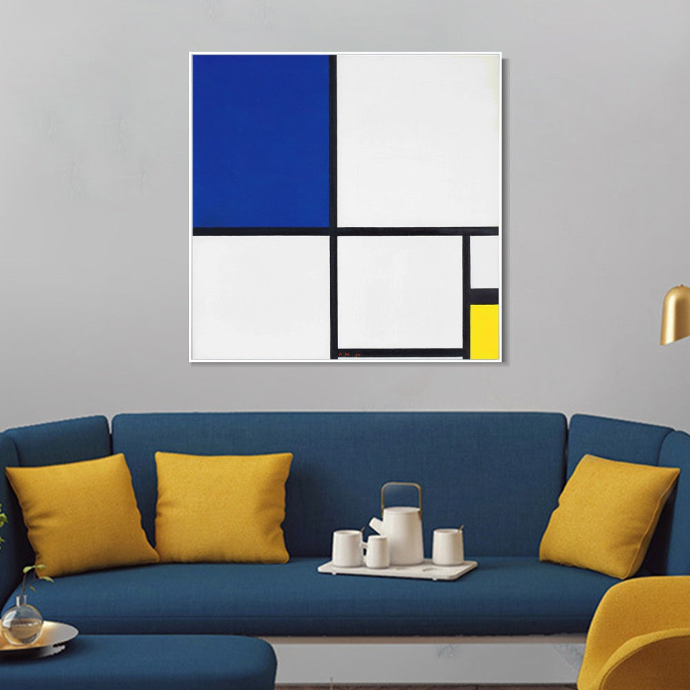 INVIN ART Framed Canvas Series#037 by Piet Cornelies Mondrian Wall Art Living Room Home Office Decorations