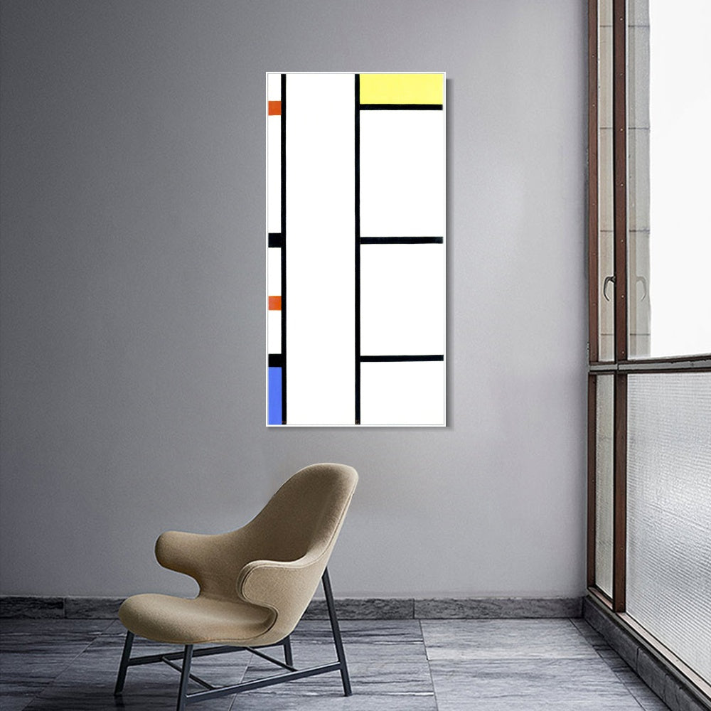 INVIN ART Framed Canvas Series#058 by Piet Cornelies Mondrian Wall Art Living Room Home Office Decorations
