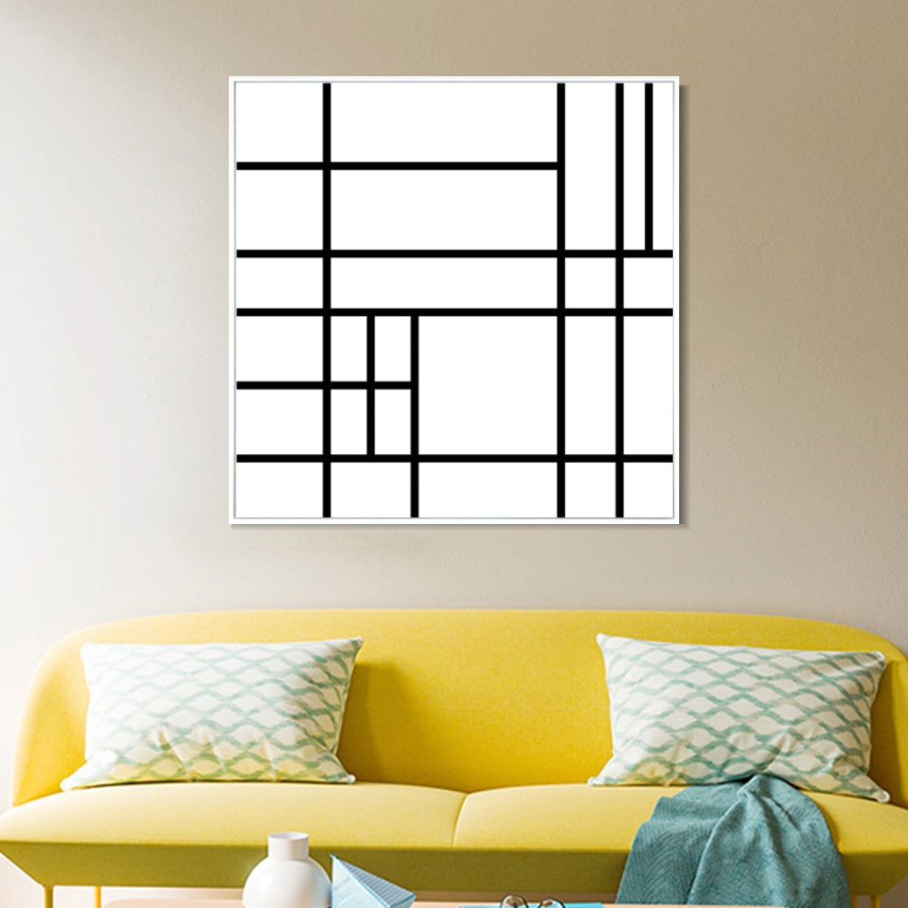 INVIN ART Framed Canvas Series#070 by Piet Cornelies Mondrian Wall Art Living Room Home Office Decorations