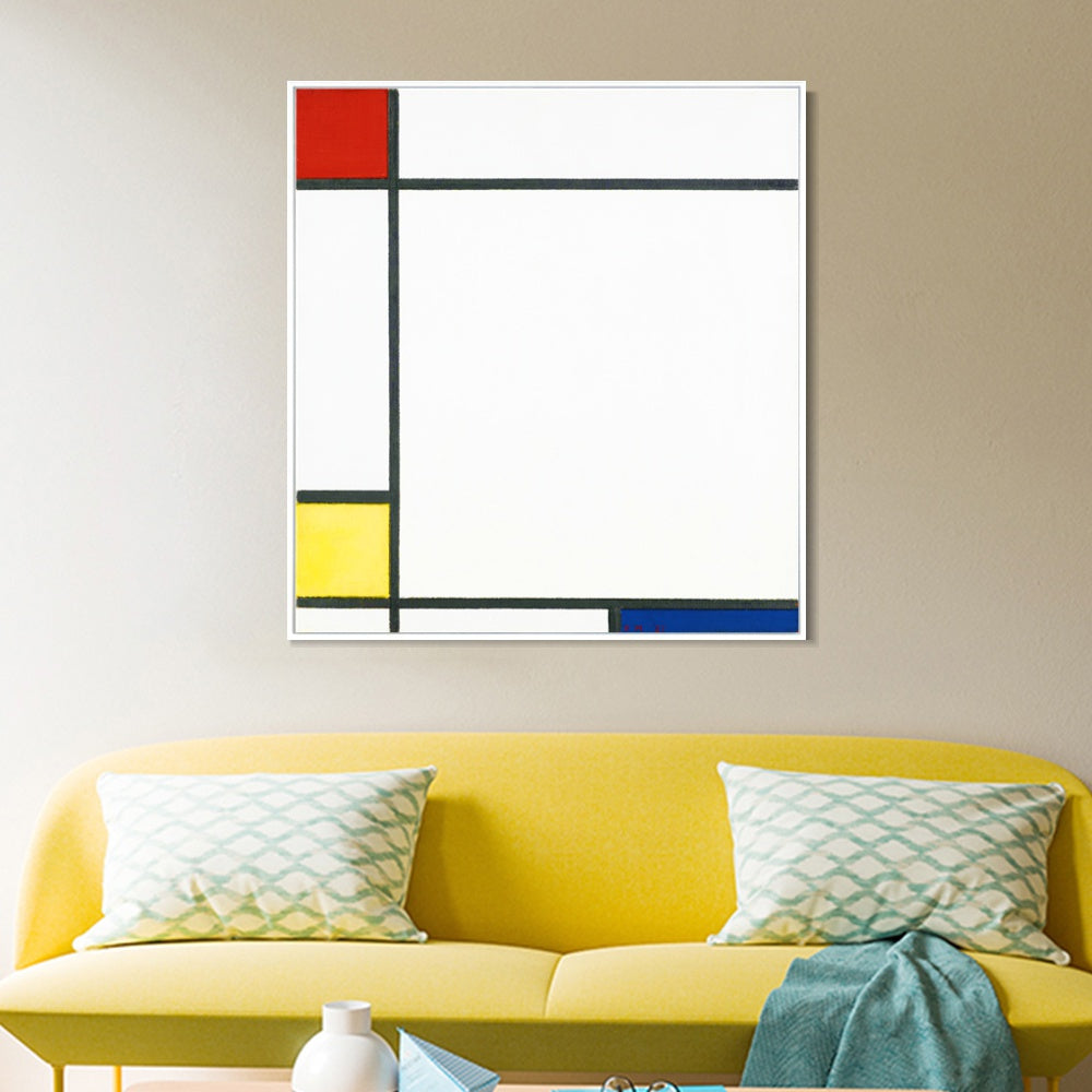 INVIN ART Framed Canvas Series#072 by Piet Cornelies Mondrian Wall Art Living Room Home Office Decorations