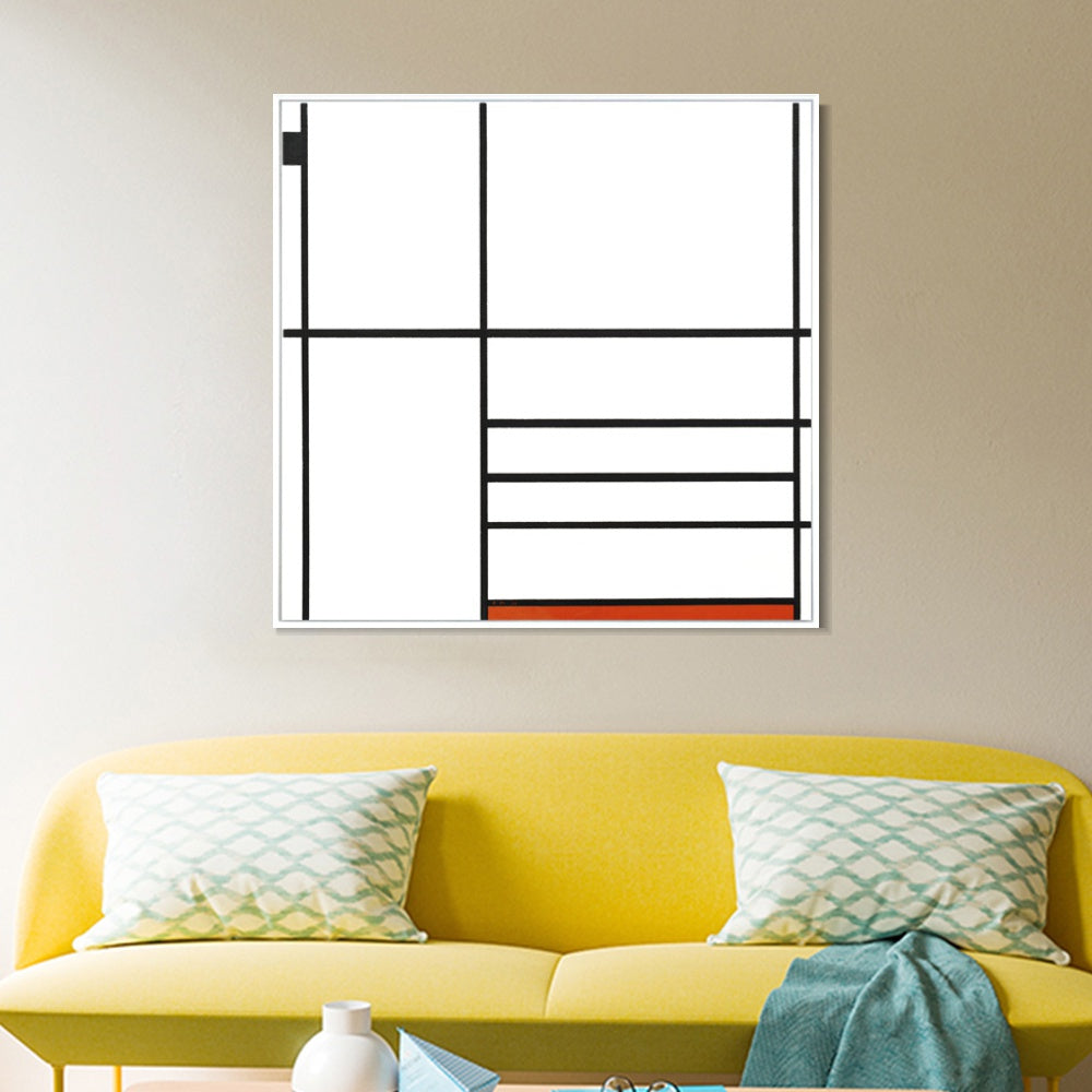 INVIN ART Framed Canvas Series#080 by Piet Cornelies Mondrian Wall Art Living Room Home Office Decorations