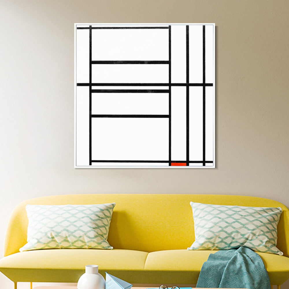 INVIN ART Framed Canvas Series#082 by Piet Cornelies Mondrian Wall Art Living Room Home Office Decorations