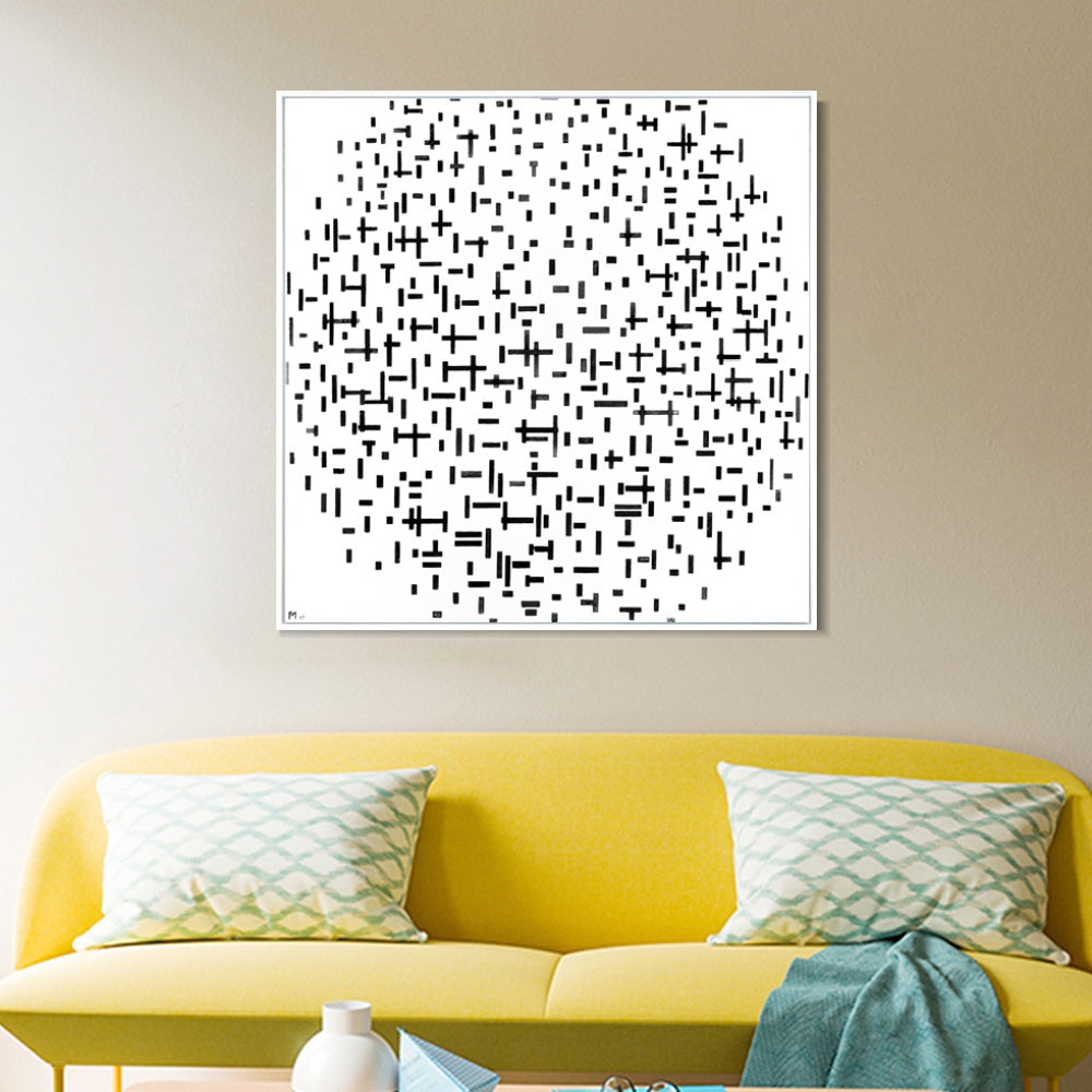 INVIN ART Framed Canvas Series#086 by Piet Cornelies Mondrian Wall Art Living Room Home Office Decorations