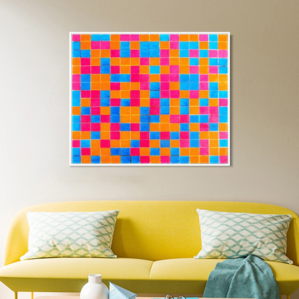 INVIN ART Framed Canvas Series#092 by Piet Cornelies Mondrian Wall Art Living Room Home Office Decorations