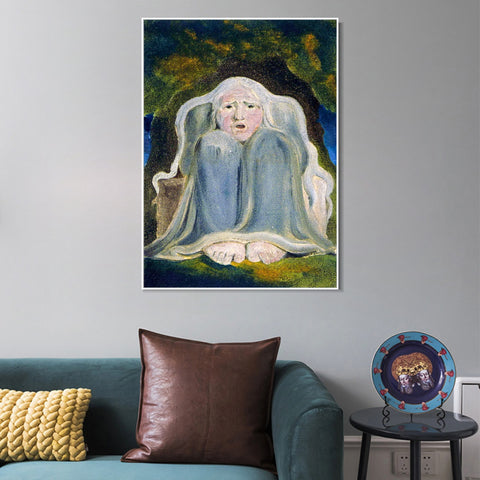 INVIN ART Framed Canvas Giclee Print Art Series#041 by William Blake Wall Art Living Room Home Office Decorations