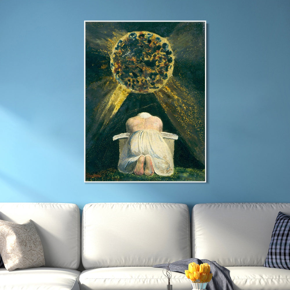 INVIN ART Framed Canvas Giclee Print Art SONG OF LOS#3 by William Blake Wall Art