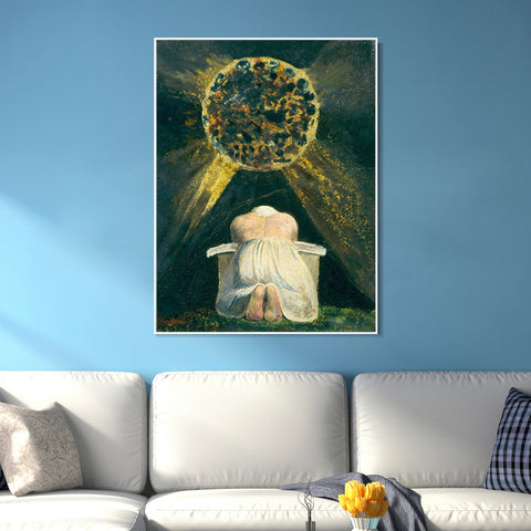 INVIN ART Framed Canvas Giclee Print Art SONG OF LOS#3 by William Blake Wall Art Living Room Home Office Decorations