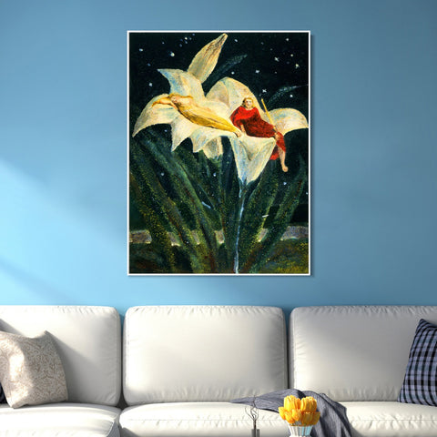 INVIN ART Framed Canvas Giclee Print Art The Song of Los#2 by William Blake Wall Art Living Room Home Office Decorations