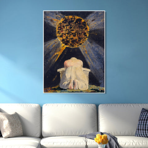 INVIN ART Framed Canvas Giclee Print Art SONG OF LOS#4 by William Blake Wall Art Living Room Home Office Decorations