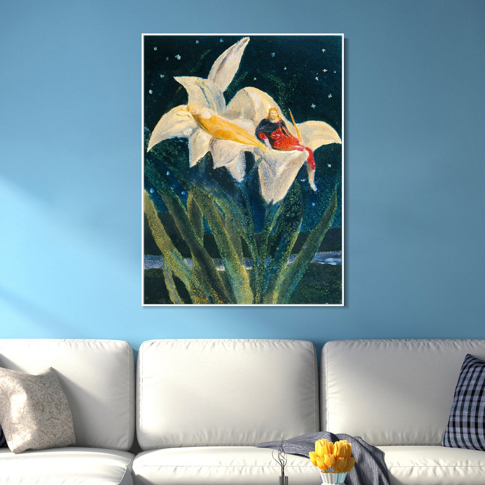 INVIN ART Framed Canvas Giclee Print Art Series#082 by William Blake Wall Art