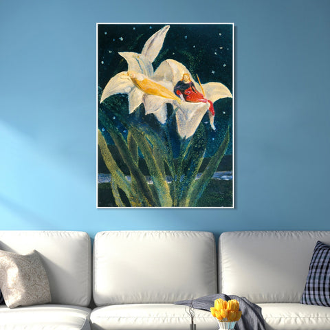 INVIN ART Framed Canvas Giclee Print Art Series#082 by William Blake Wall Art Living Room Home Office Decorations