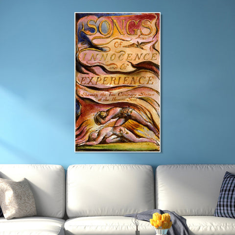 INVIN ART Framed Canvas Giclee Print Art Series#084 by William Blake Wall Art Living Room Home Office Decorations