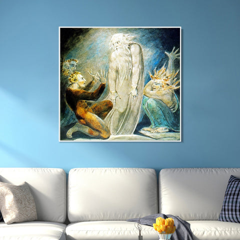 INVIN ART Framed Canvas Giclee Print Art Martin Butlin by William Blake Wall Art Living Room Home Office Decorations