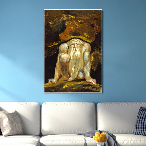 INVIN ART Framed Canvas Giclee Print Art Series#103 by William Blake Wall Art Living Room Home Office Decorations