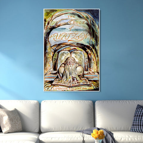 INVIN ART Framed Canvas Giclee Print Art Series#109 by William Blake Wall Art Living Room Home Office Decorations