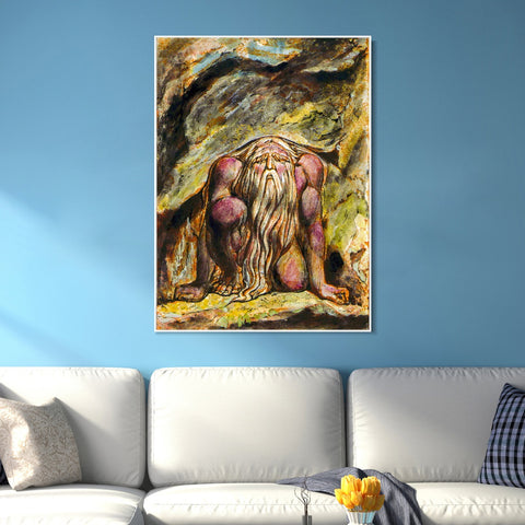 INVIN ART Framed Canvas Giclee Print Art Series#110 by William Blake Wall Art Living Room Home Office Decorations