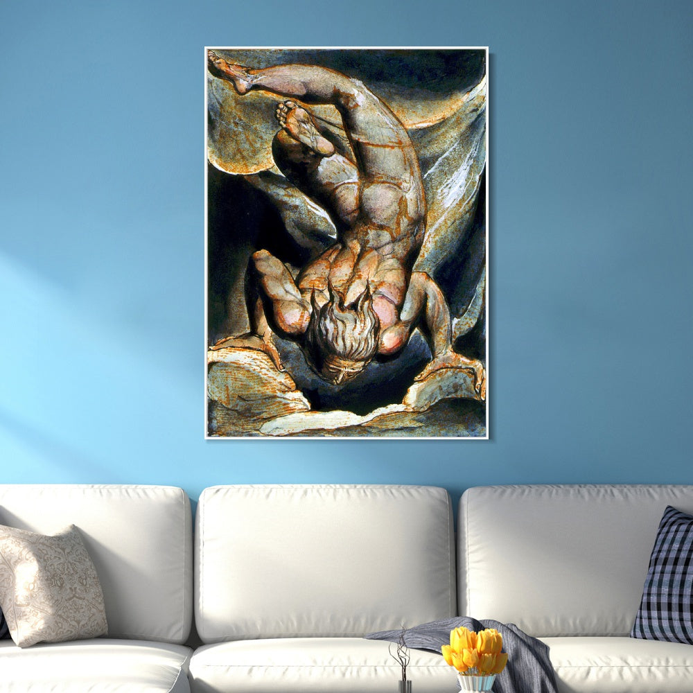 INVIN ART Framed Canvas Giclee Print Art Series#112 by William Blake Wall Art