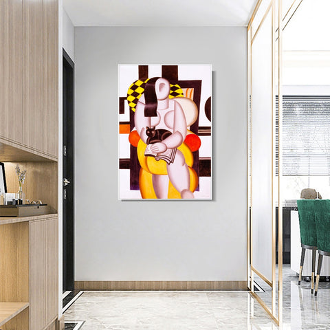 INVIN ART Framed Canvas Giclee Print Art Series#46 by Pablo Picasso Wall Art Living Room Home Office Decorations