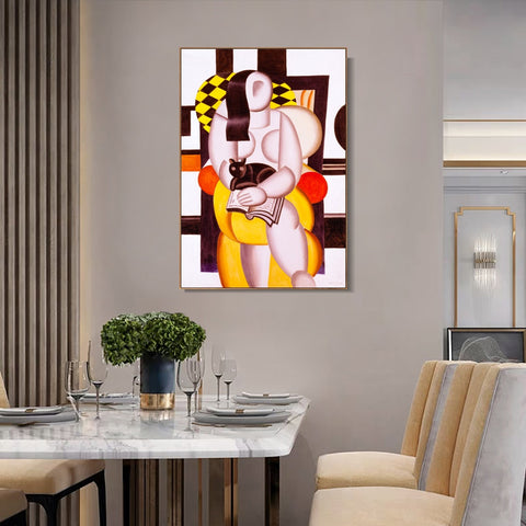 INVIN ART Framed Canvas Giclee Print Art Series#46 by Pablo Picasso Wall Art Living Room Home Office Decorations