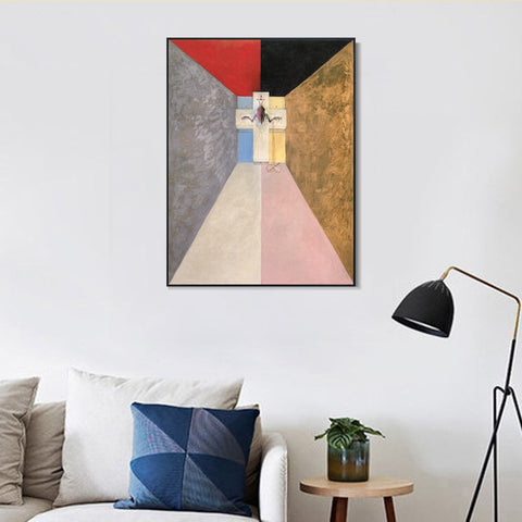 INVIN ART Framed Canvas Giclee Print Series#04 by Hilma Af Klint Wall Art Living Room Home Office Decorations
