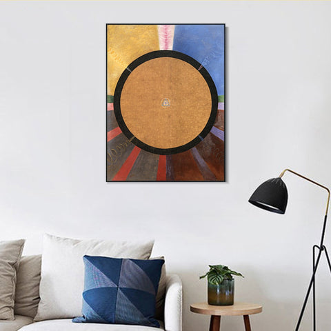 INVIN ART Framed Canvas Giclee Print Altarpiece No. 3 by Hilma Af Klint Wall Art Living Room Home Office Decorations