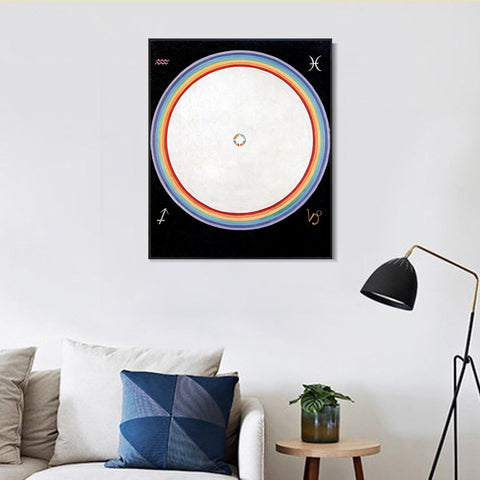 INVIN ART Framed Canvas Giclee Print Series#012 by Hilma Af Klint Wall Art Living Room Home Office Decorations