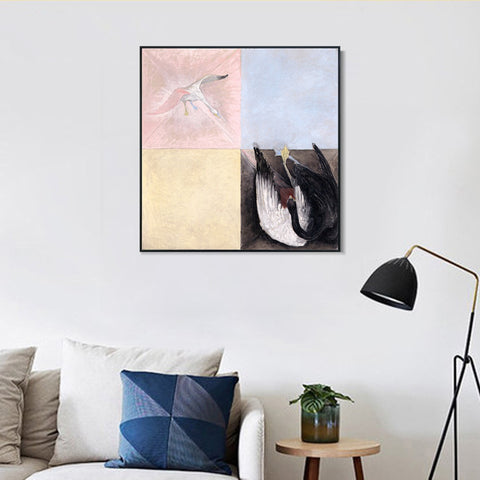 INVIN ART Framed Canvas Giclee Print Series#013 by Hilma Af Klint Wall Art Living Room Home Office Decorations
