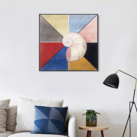 INVIN ART Framed Canvas Giclee Print Series#017 by Hilma Af Klint Wall Art Living Room Home Office Decorations