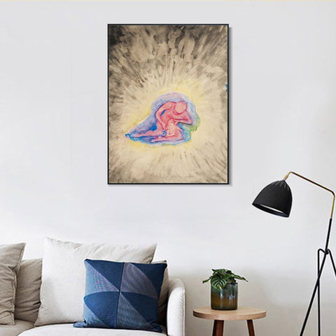 INVIN ART Framed Canvas Giclee Print BARNET OCH MODERN by Hilma Af Klint Wall Art Living Room Home Office Decorations