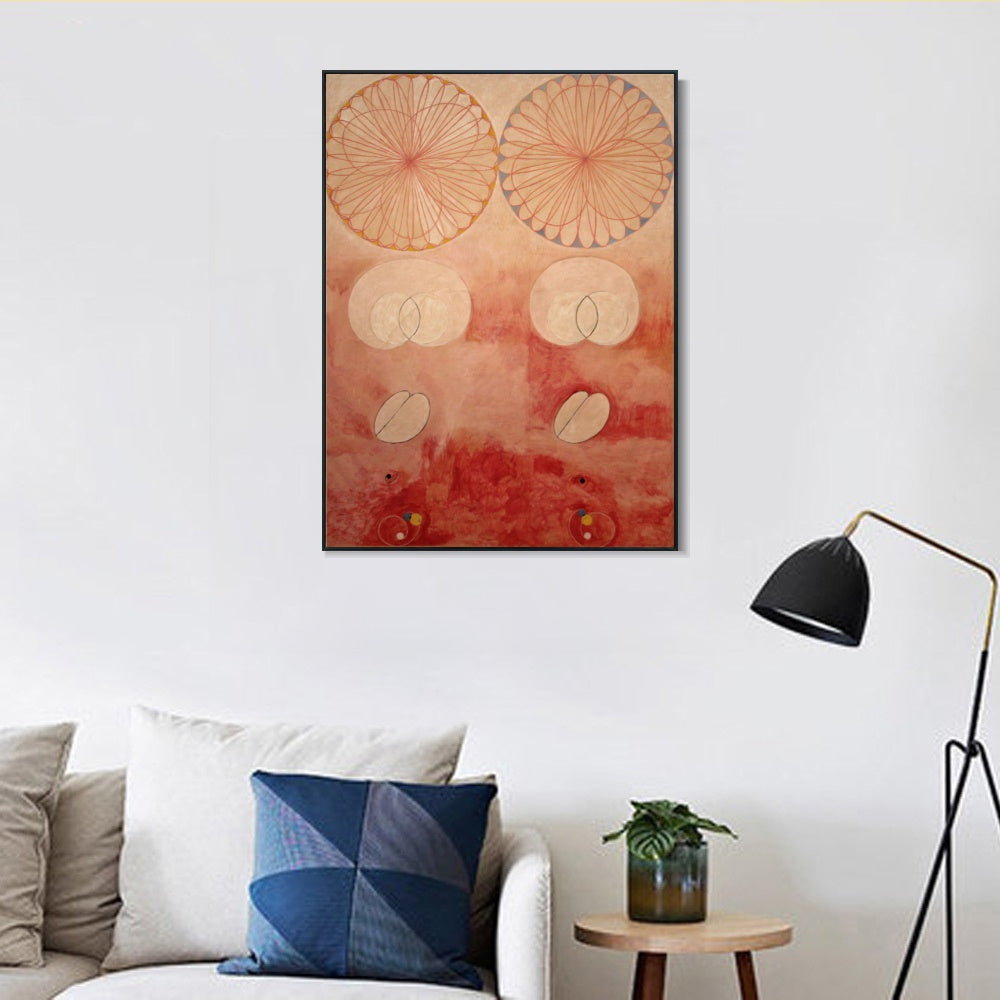 INVIN ART Framed Canvas Giclee Print Group IV,The Ten Largest,No.9,Old Age by Hilma Af Klint Wall Art Living Room Home Office Decorations