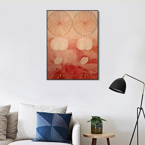 INVIN ART Framed Canvas Giclee Print Group IV,The Ten Largest,No.9,Old Age by Hilma Af Klint Wall Art Living Room Home Office Decorations
